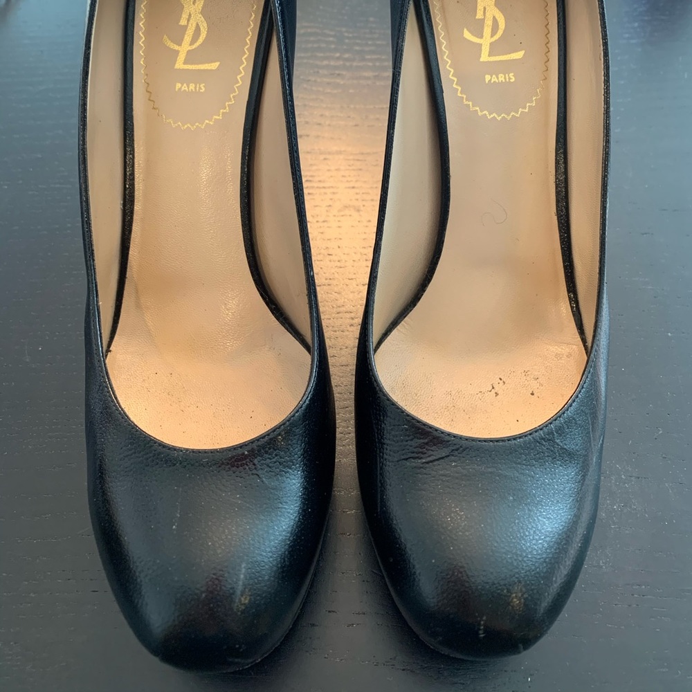 YVES Saint Laurent Tribtoo Black Stilettos